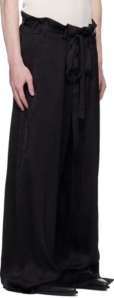 Nohavice Ann Demeulemeester Ann Demeulemeester Bruse Wide Lounge Pants Čierna | B0012744-FA611-099, 1