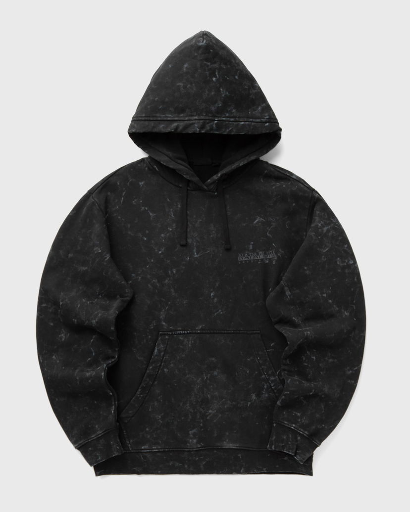 Mikina Napapijri B-Argient Black Washed Hoodie XXL Čierna | NP0A4HZW0411