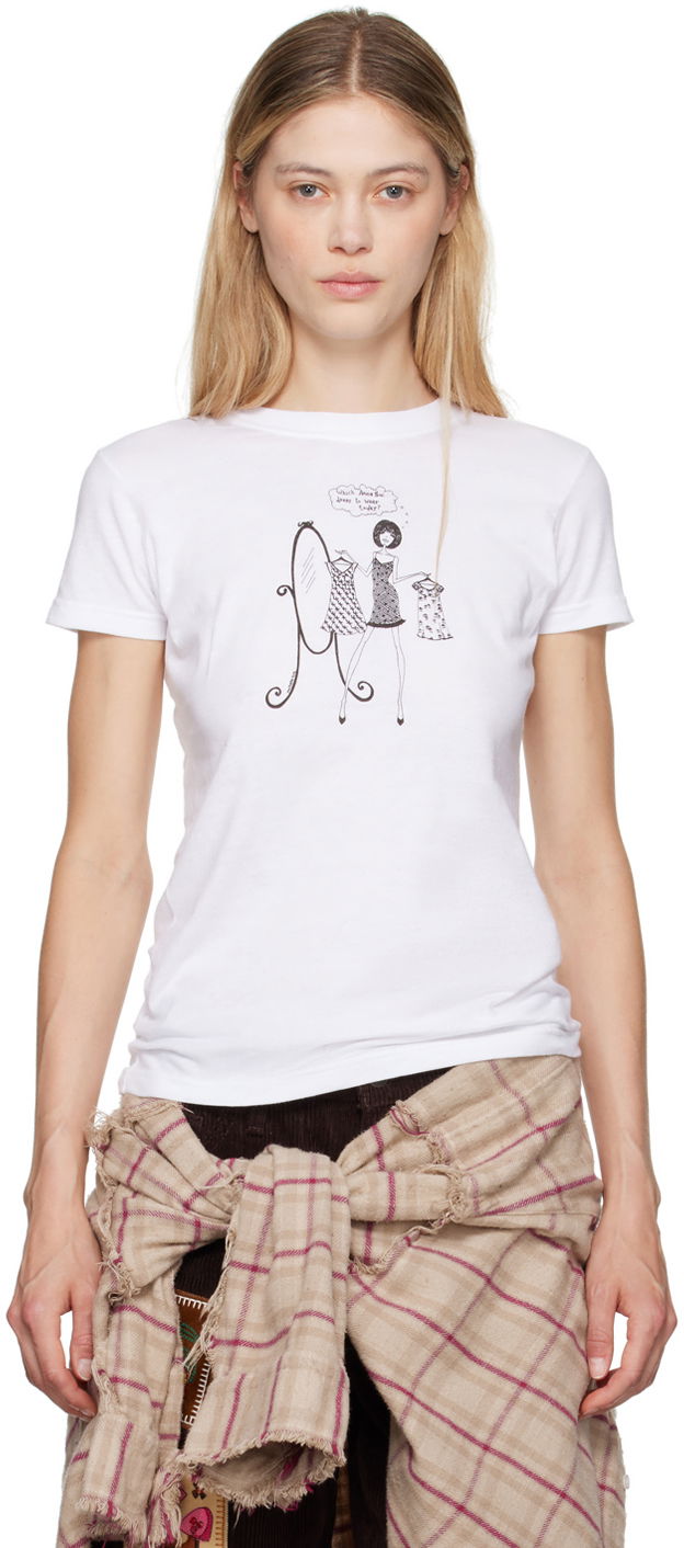 Shopping Girls Graphic Fitted T-Shirt