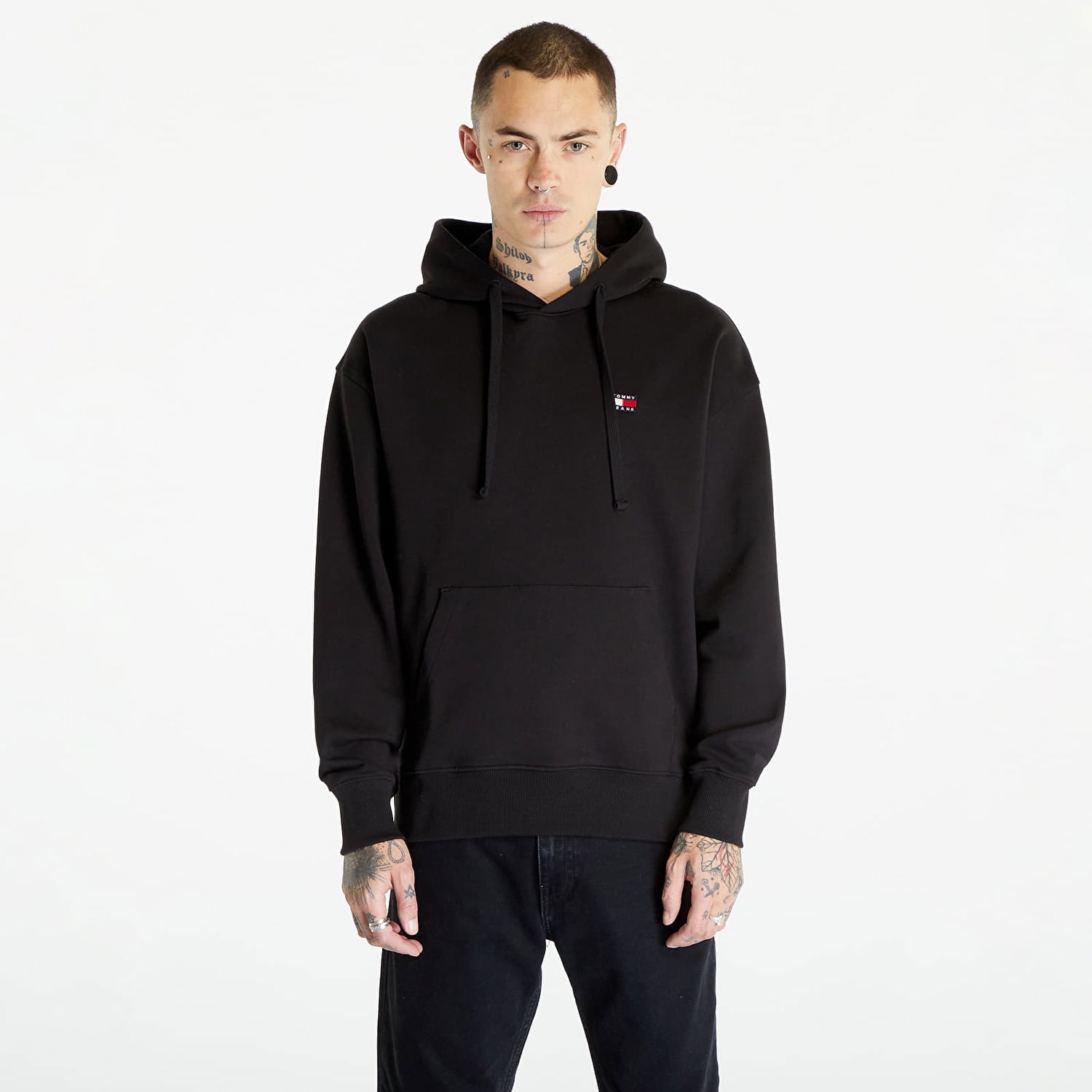 Mikina Tommy Hilfiger Tommy Jeans Relaxed Badge Hoodie Black Čierna | DM0DM16369 BDS, 0