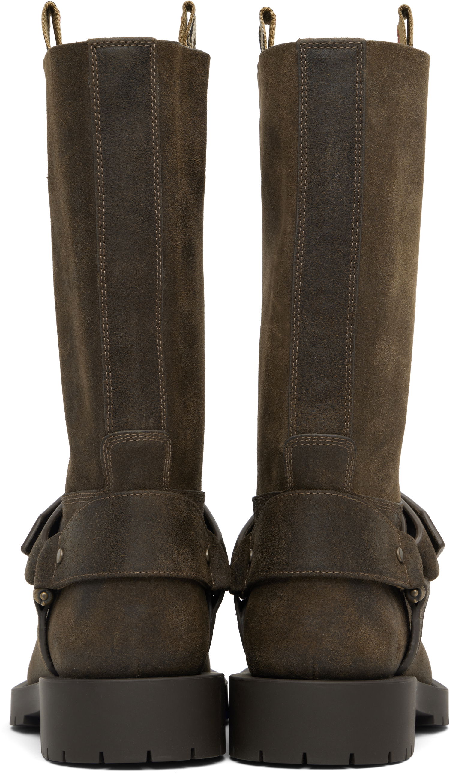 Tenisky a topánky Burberry Burberry Suede Soft Saddle Low Boots Hnedá | 8113016, 1