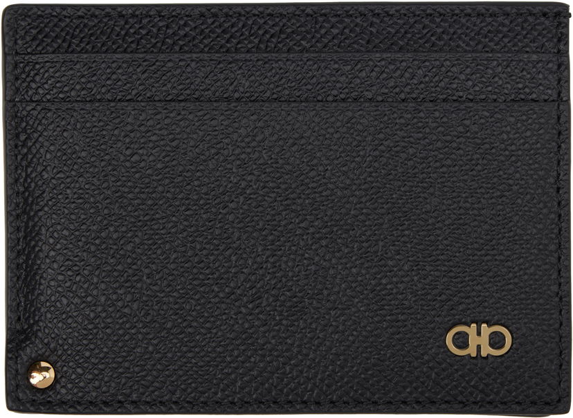 Peňaženka FERRAGAMO Card Holder Leather Čierna | 775660