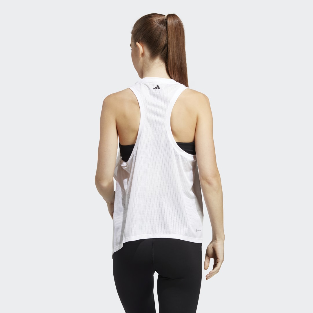 Tielko adidas Performance Quickburn Training Tank Top Biela | HY5396, 1