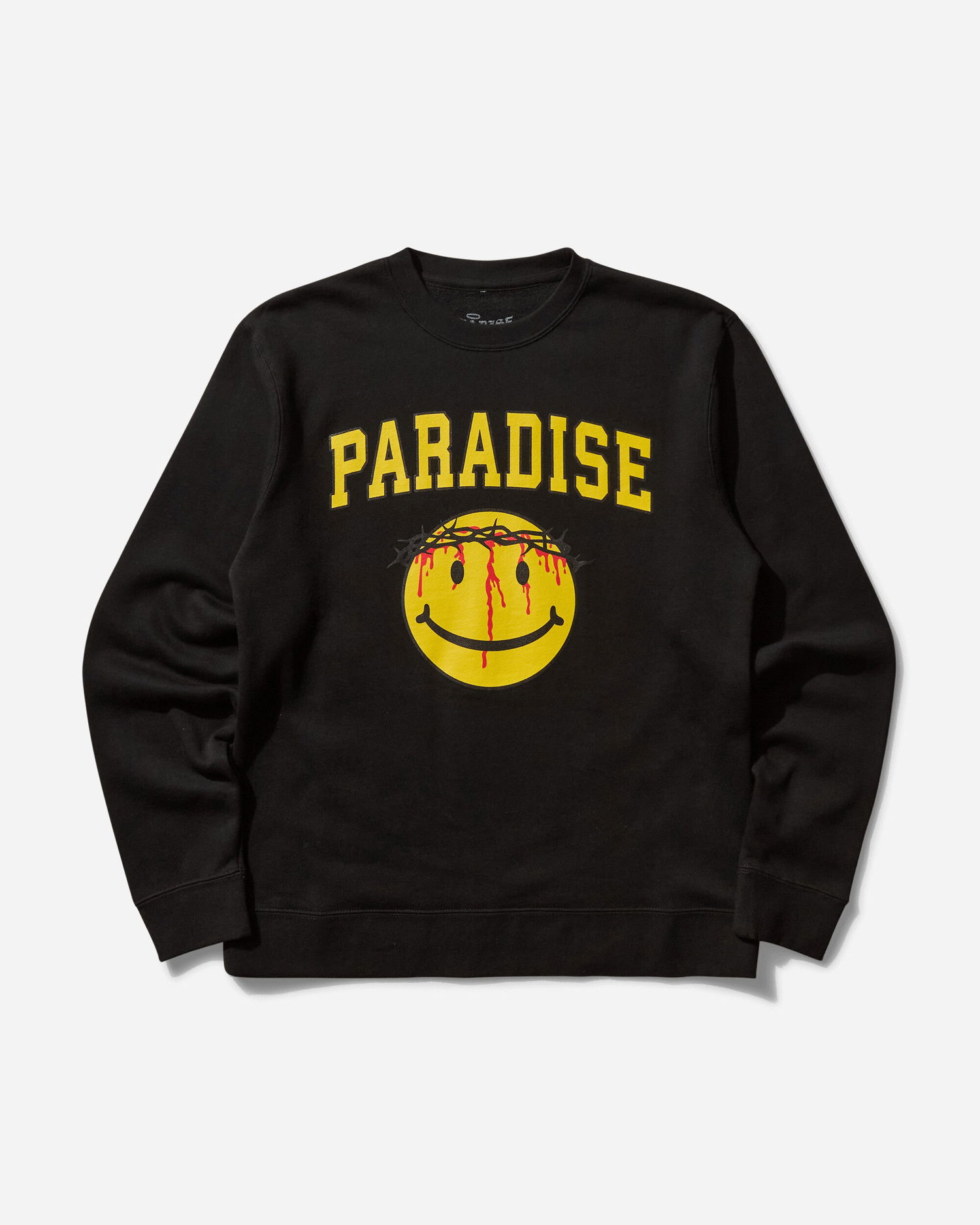 Mikina PARADIS3 Smiley Jesus Crewneck Sweatshirt Čierna | PASMILEYCREW 1, 0
