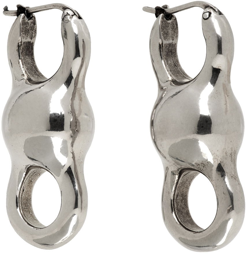 Šperky Acne Studios Silver Agoflus Ball Earrings Šedá | C50401-, 1