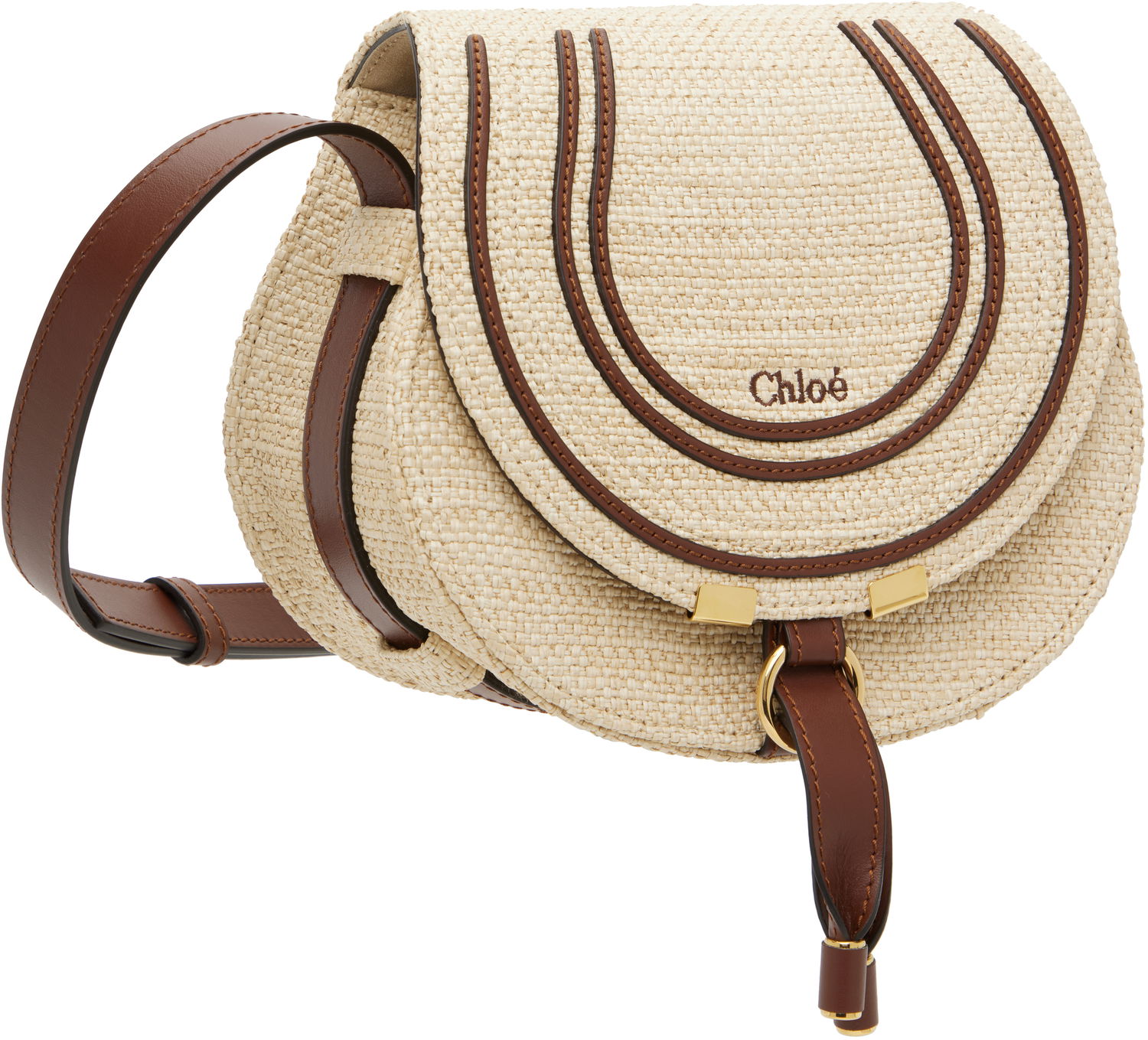 Taška cez rameno CHLOÉ Chloé Small Marcie Saddle Bag Béžová | CH25US680P19, 1