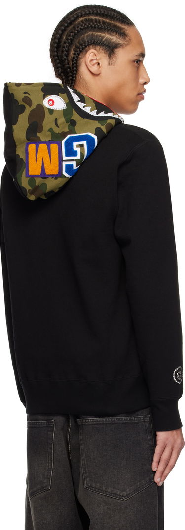 Mikina BAPE A Bathing Ape Swarovski Shark Full Zip Hoodie Čierna | 001ZPK701009M, 2