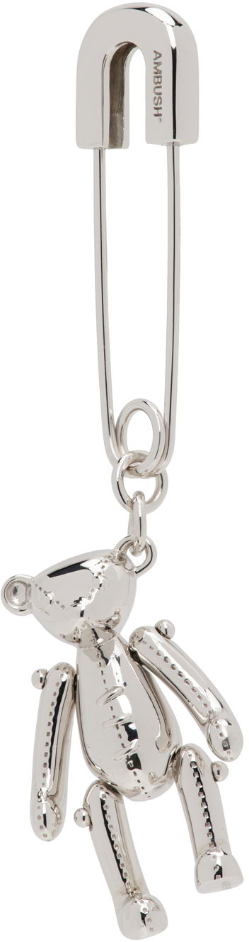 Náušnice Ambush Teddy Bear Charm Earring "Silver" Metalická | BMOD008S24BRA0017200, 1