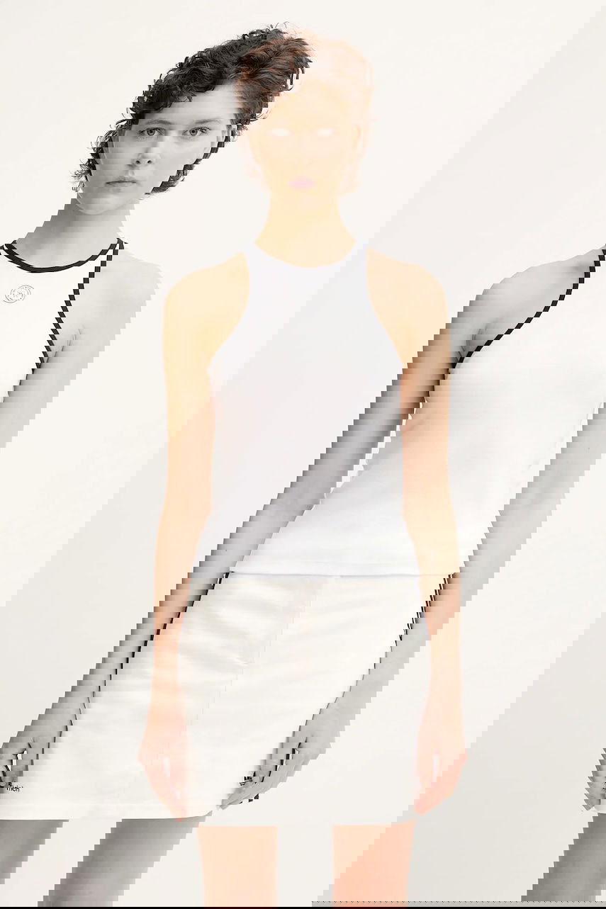 Tielko Sporty & Rich Sporty & Rich Srhwc Ribbed Tank Top Biela | TO080622305WH01, 0