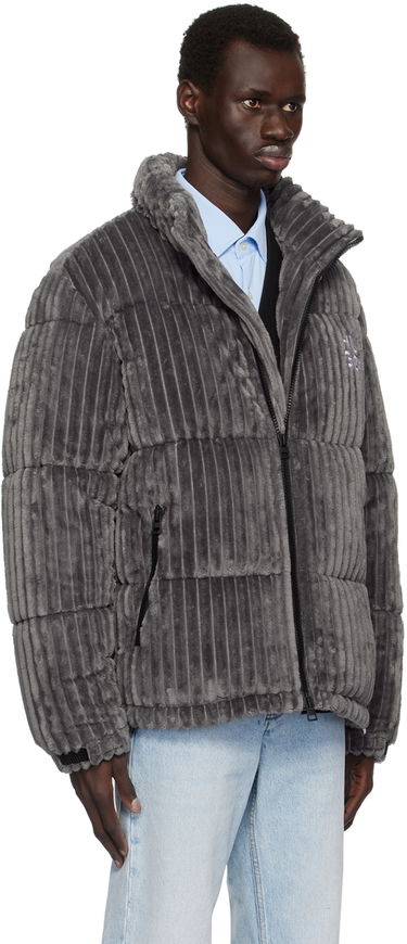 Prešívaná bunda BOSS Faux-Fur Puffer Jacket Šedá | 50521464, 1