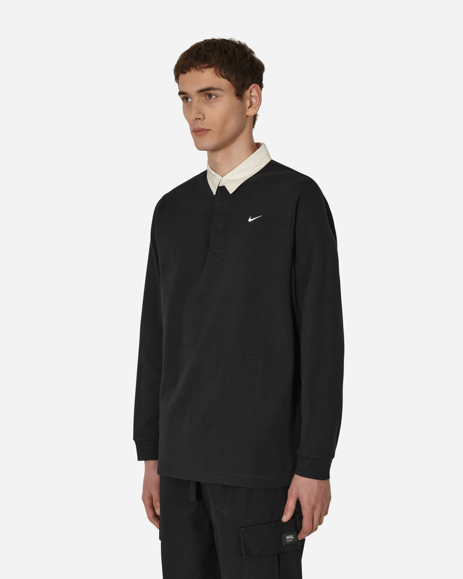 Polo tričko Nike Solo Swoosh Rugby Top Čierna | DQ5221-010, 1