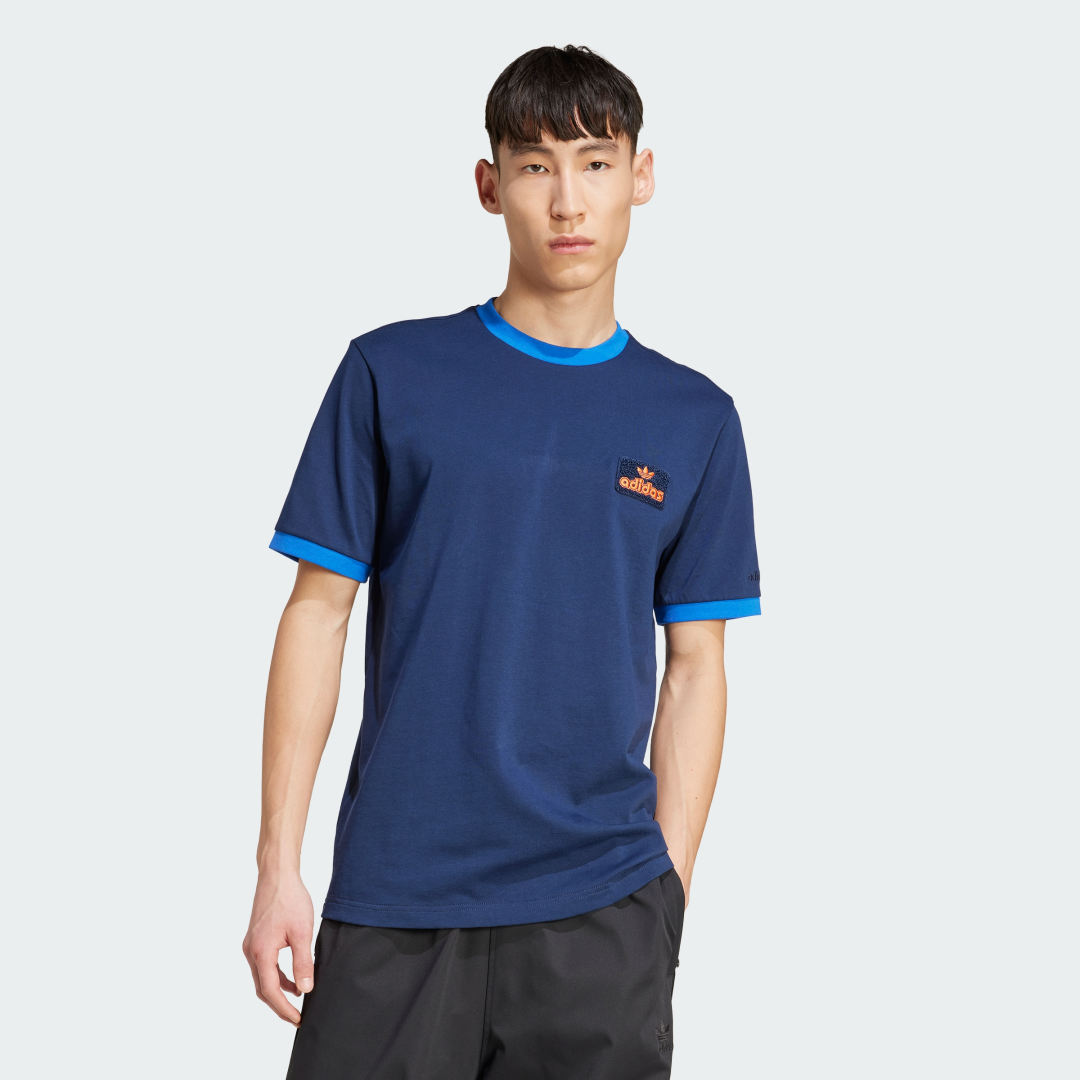 Tričko adidas Performance Contrast T-Shirt Modrá | JC8383, 0