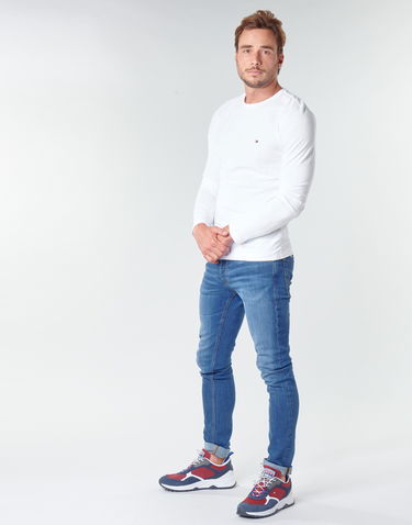 Tričko Tommy Hilfiger STRETCH SLIM FIT TEE Biela | MW0MW10804-YBR, 2