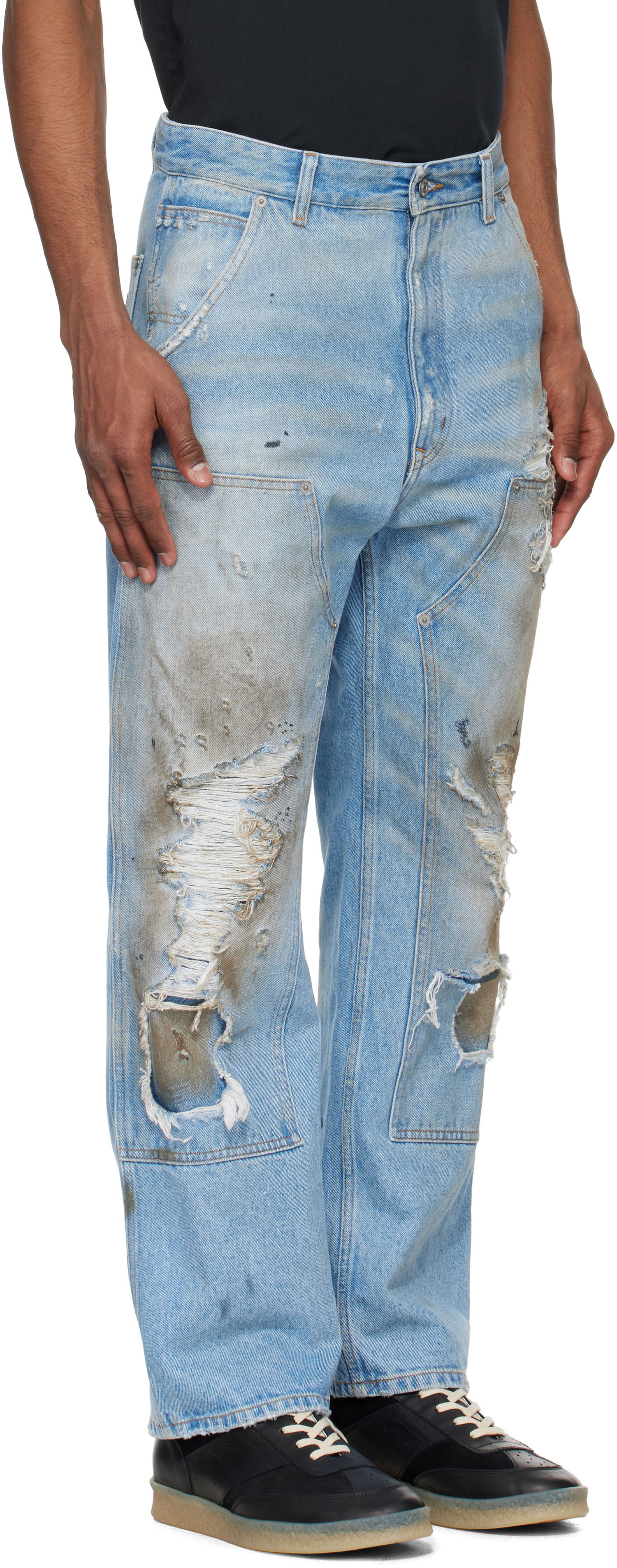 Džínsy Maison Margiela MM6 Maison Margiela Distressed Carpenter Jeans Modrá | SH2LA0017 M30018, 1