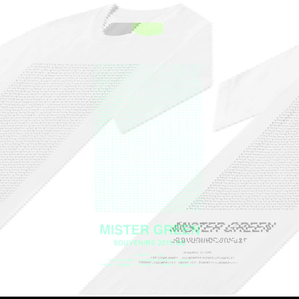 Tričko Mister Green Poetry Tee Biela | MG-POETTEE-WHT, 0