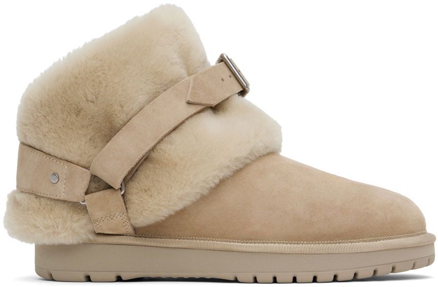 Oblečenie Burberry Burberry Chubby Shearling Boots Béžová | 8095352, 0