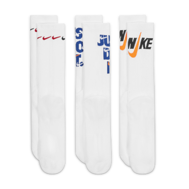 Ponožky Nike Everyday Plus Cushioned Crew Socks 3 Pairs Biela | DH3822-902, 1