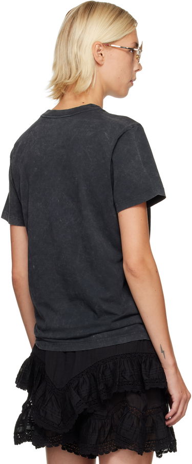 Tričko Isabel Marant Étoile Etoile Zoeline Short Sleeve Washed Graphic Print T-Shirt Čierna | TS0147FA-C3N07E, 2