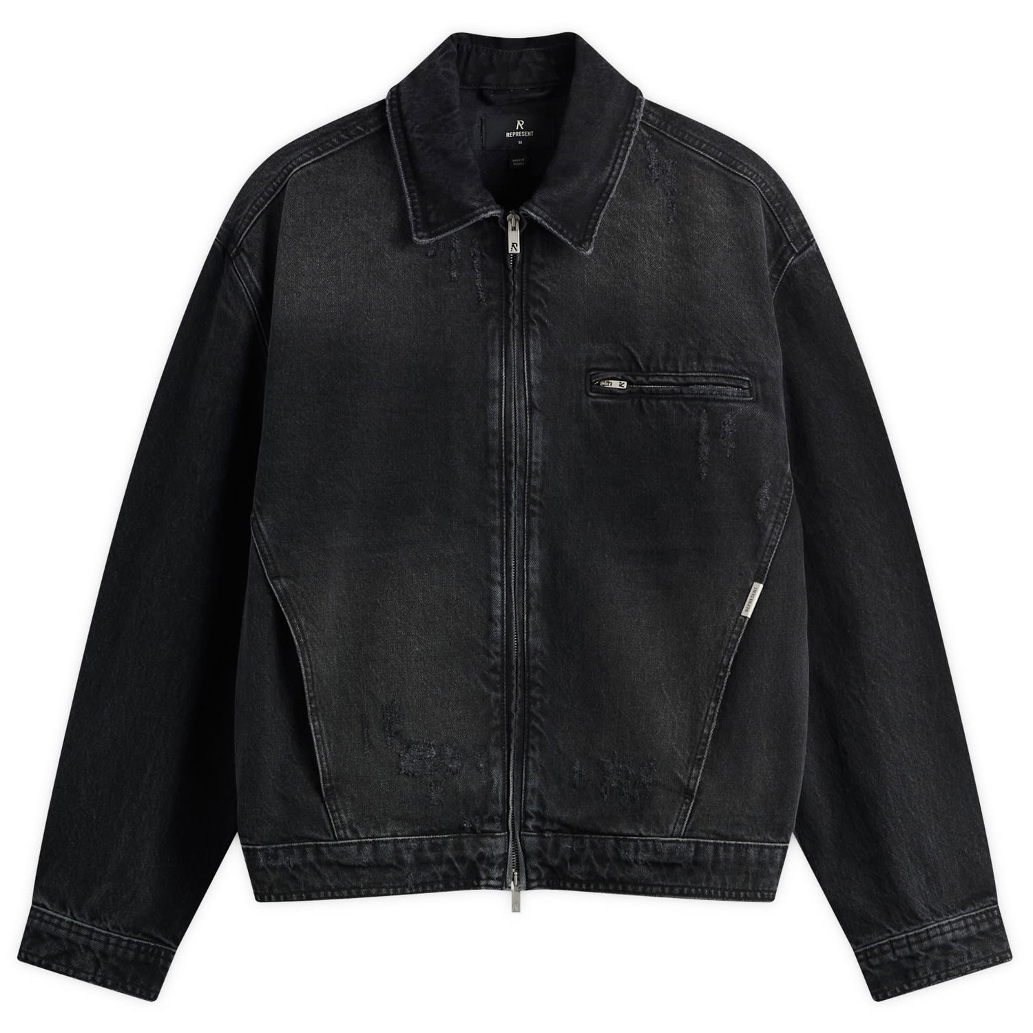 Bunda Represent Clo Collared Denim Jacket Čierna | MLM100336-03, 0