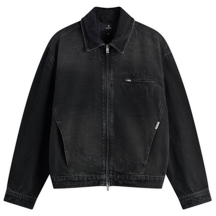 Bunda Represent Clo Collared Denim Jacket Čierna | MLM100336-03