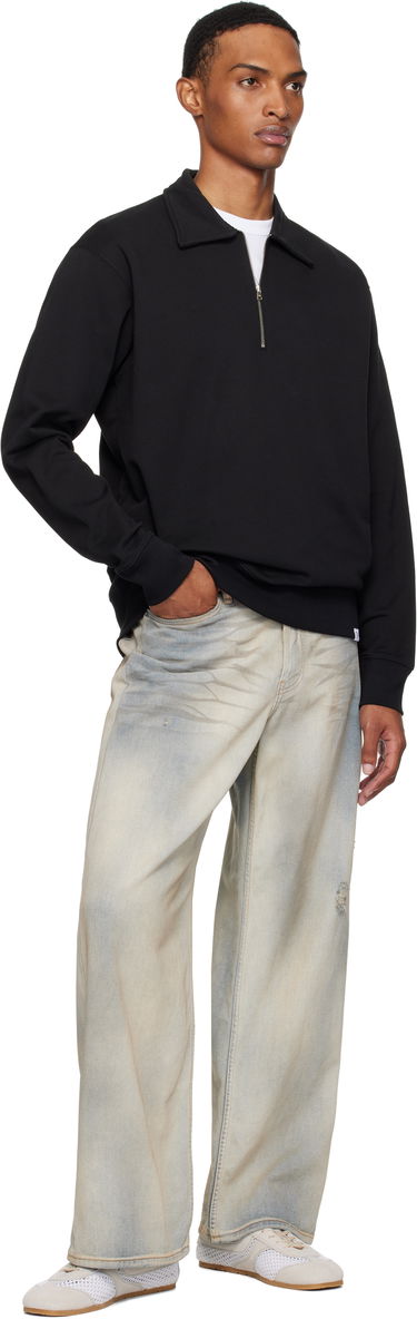 Mikina NORSE PROJECTS Ketel Relaxed Half Zip Sweatshirt Čierna | N20-1381, 3
