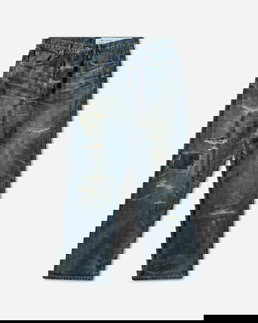 Džínsy Neighborhood Savage Distressed Ripped Patched Denim Jeans Modrá | 252XBNH-PTM08 INDIGO, 0