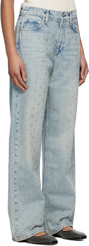 Džínsy rag & bone rag & bone Shea Relaxed Straight Jeans Modrá | WDD24H2998RGDE, 1
