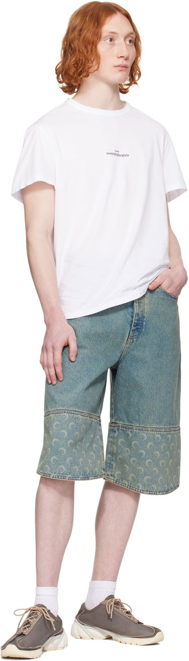 Šortky Marine Serre Marine Serre Moon Laser Denim Shorts Modrá | USH004A CDEN0003, 3