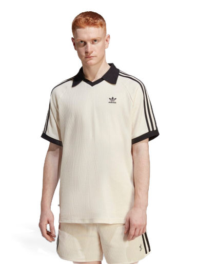 Polo tričko adidas Originals Adicolor Classics Waffle Shirt Polo Shirt Béžová | HA9311