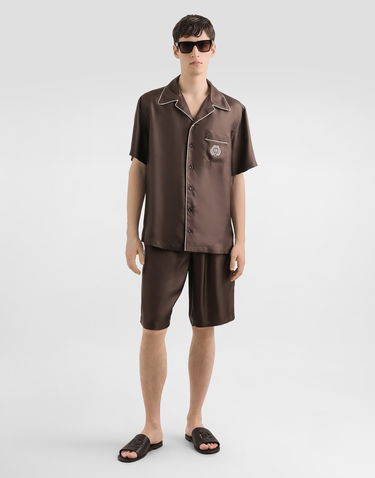 Šortky Dolce & Gabbana Dolce & Gabbana Silk Twill Shorts Hnedá | GV5MAZFU10SM1213, 1