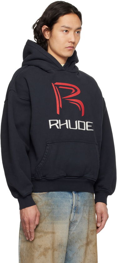 Mikina Rhude Rhude Circuit Logo Hoodie Navy | RHSS25HO02012, 1