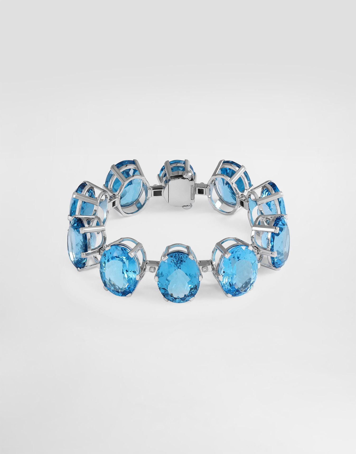 Náramok Dolce & Gabbana Anna Bracelet In 18-carat White Gold With Topazes And Diamonds Onesize Modrá | WBSB1GWTOP180001, 0