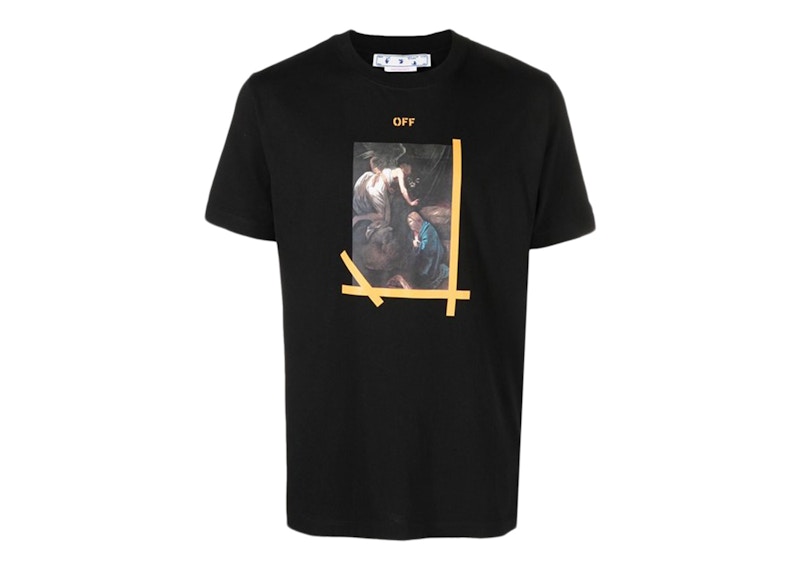 Tričko Off-White Arrows Caravaggio Annunciation Slim Tee Black/Multi Čierna | OMAA027C99JER0151001