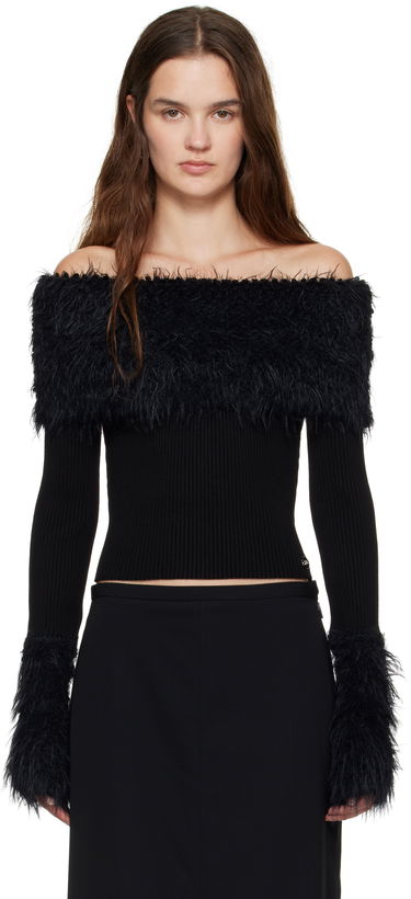 Sveter Jean Paul Gaultier Jean Paul Gaultier Ribbed Off-The-Shoulder Sweater Čierna | 25/03-W-PO018-K005-00, 0