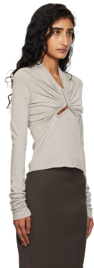 Tričko Rick Owens Rick Owens Allanah Long Sleeve T-Shirt Čierna | RP02E4266 JR, 4