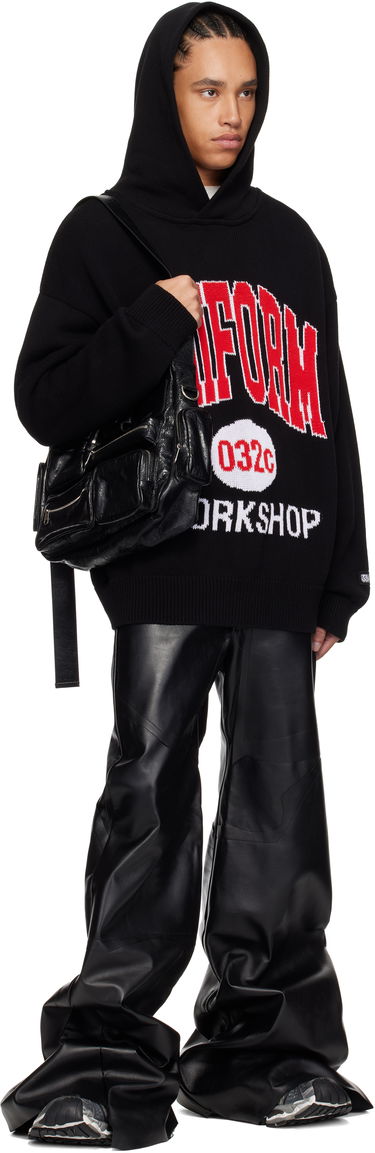 Mikina 032C Lucky Strike Knit Hoodie Čierna | S25-URK-0611-000, 3