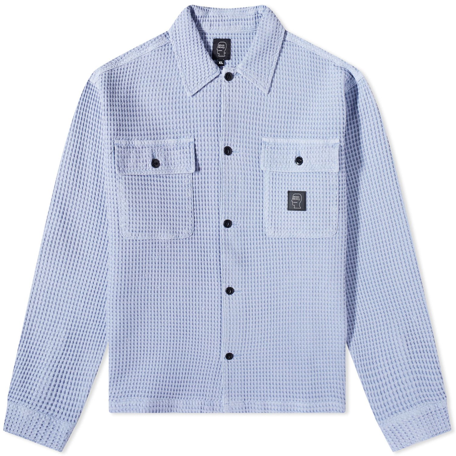 Bunda Brain Dead Waffle Snap Front Overshirt Modrá | BDP23T22001365BL09, 0