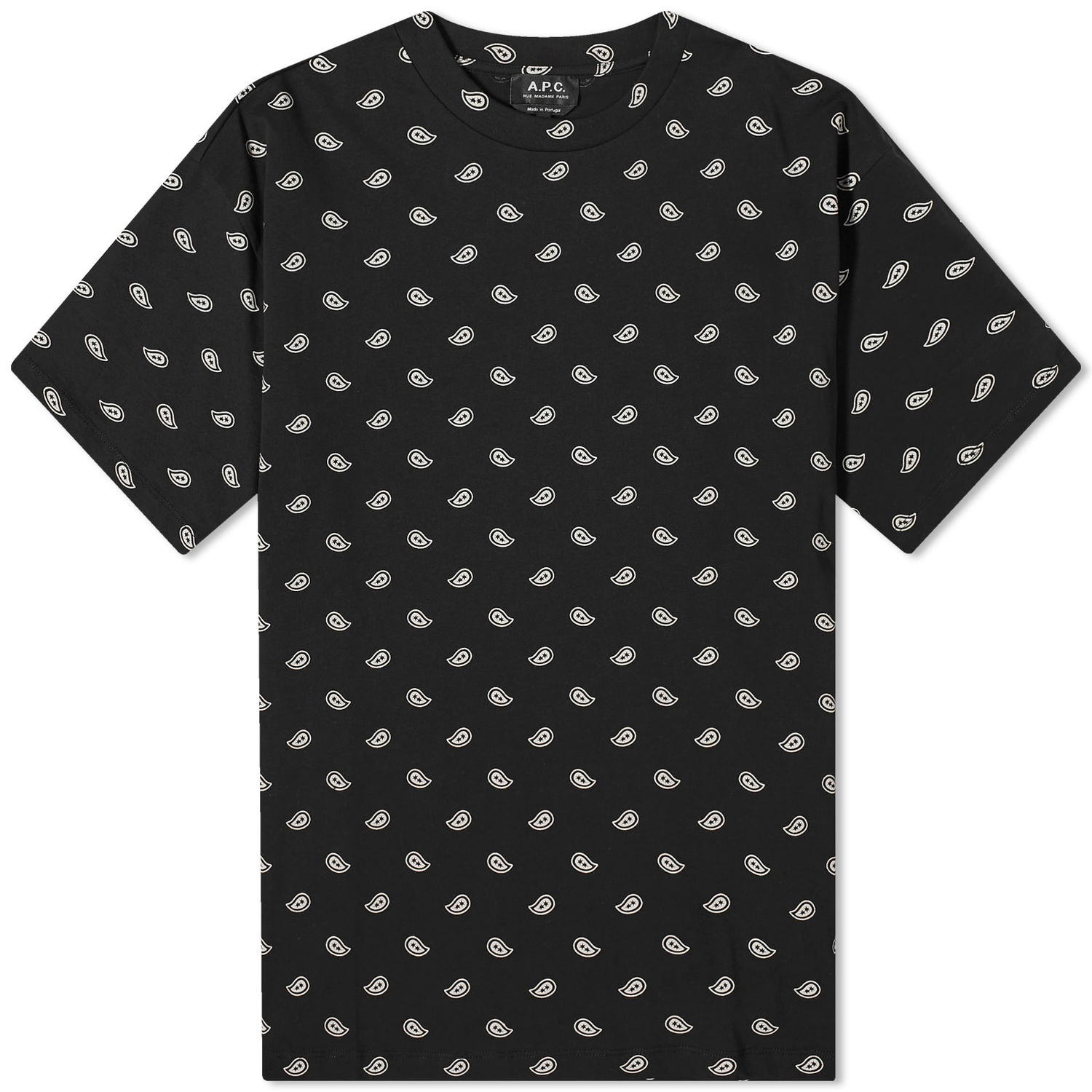 Tričko A.P.C. Julio Paisley T-Shirt Čierna | COGYP-H26204-LZZ, 0