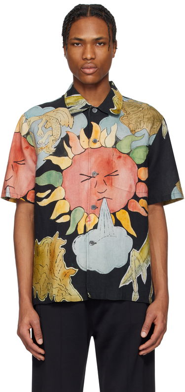 Košeľa OUR LEGACY Our Legacy Box Print Short Sleeve Shirt Čierna | M2252BSP, 0