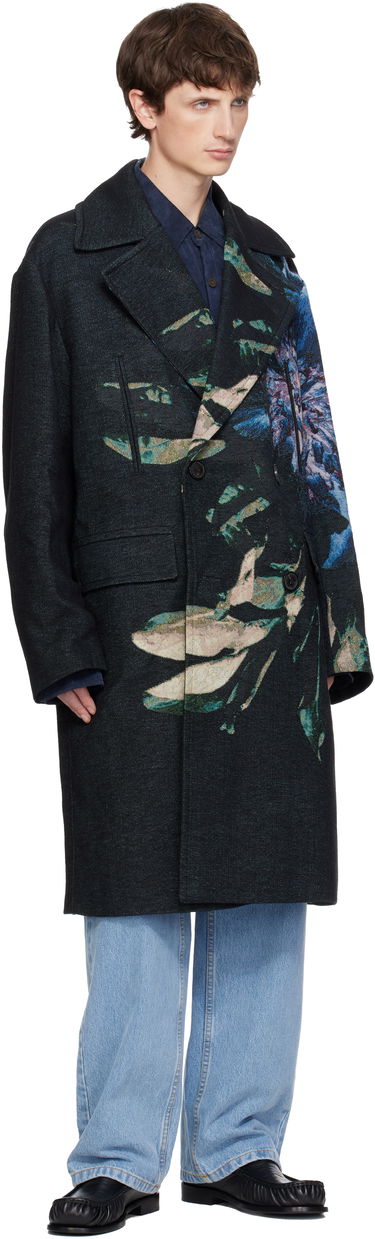 Kabáty Dries Van Noten Dries Van Noten Floral Jacquard Caban Coat Rôznofarebný | 252-020234-2137, 3