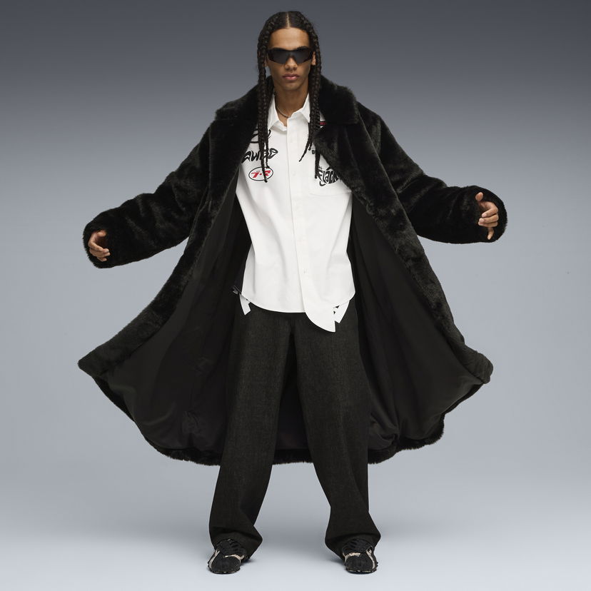 Kabáty Puma Long Faux Fur Coat A$AP ROCKY x Flacko Čierna | 633401_01