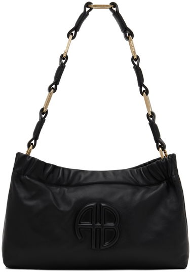 Taška cez rameno Anine Bing Small Kate Leather Shoulder Bag Čierna | A-13-1214-000, 0