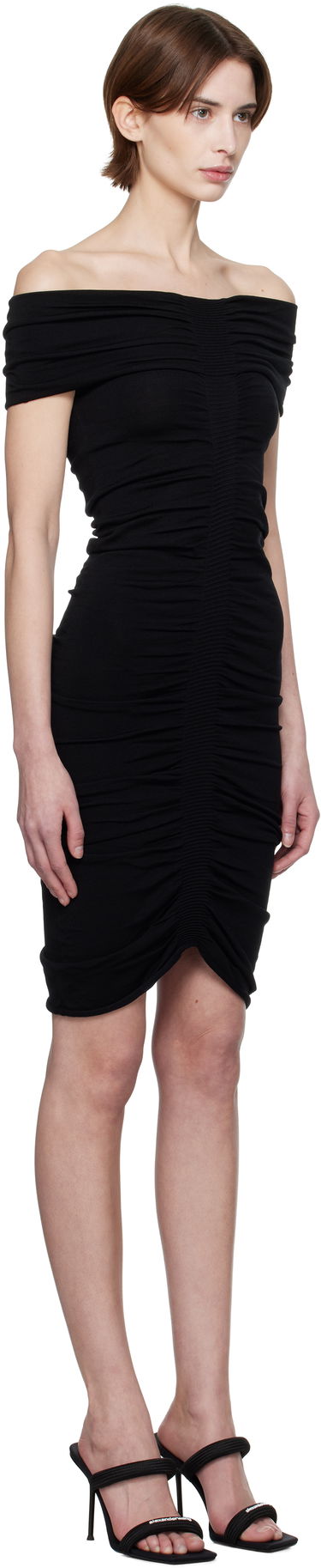 Šaty Alexander Wang Alexander Wang Ruched Mini Dress Čierna | 1KC1256030, 1