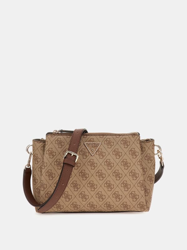 Kabelka GUESS Noelle 4G Logo Crossbody Hnedá | HWBG7879120, 0