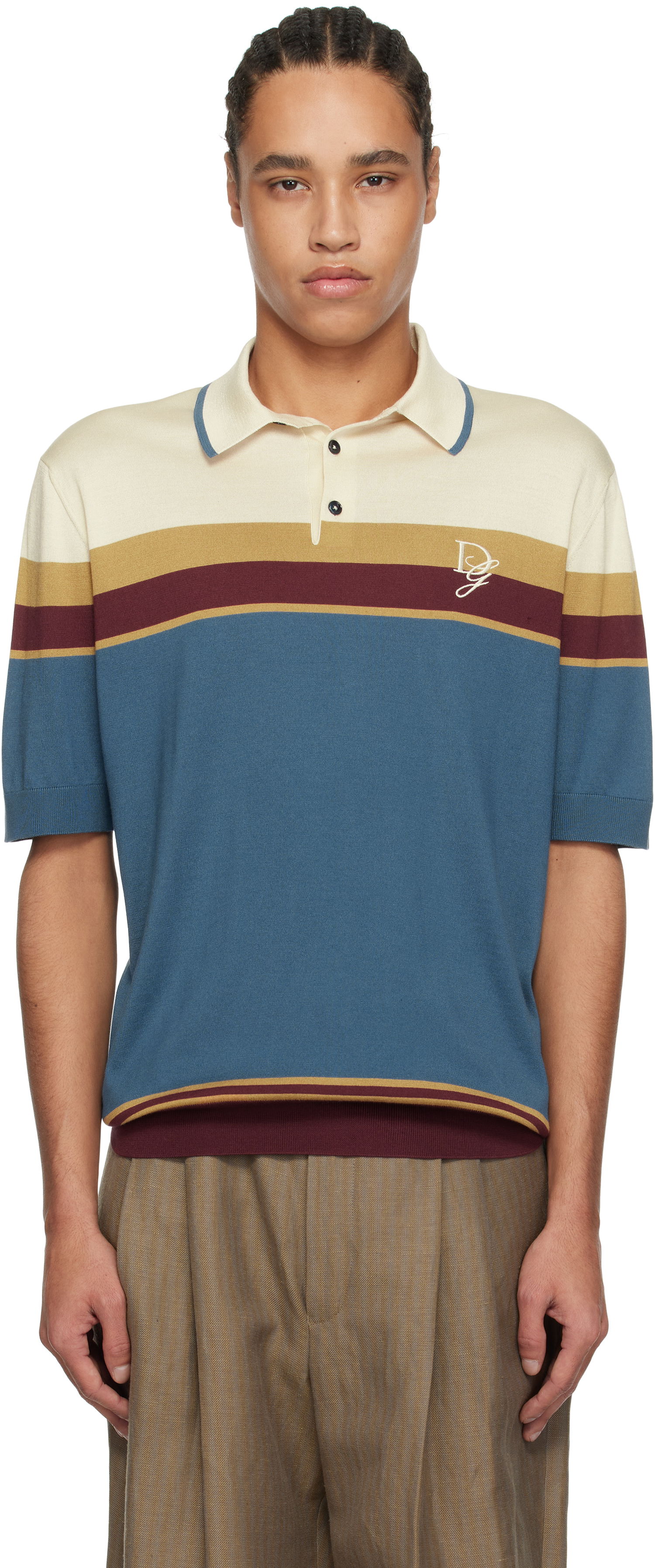 Polo tričko Dolce & Gabbana Dolce&Gabbana Silk Polo with Logo Embroidery Rôznofarebný | GXZ02ZJBSLE, 0