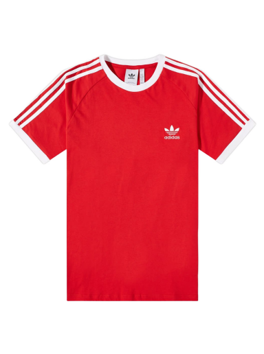 Tričko adidas Originals 3 Stripe Tee Červená | IA4852