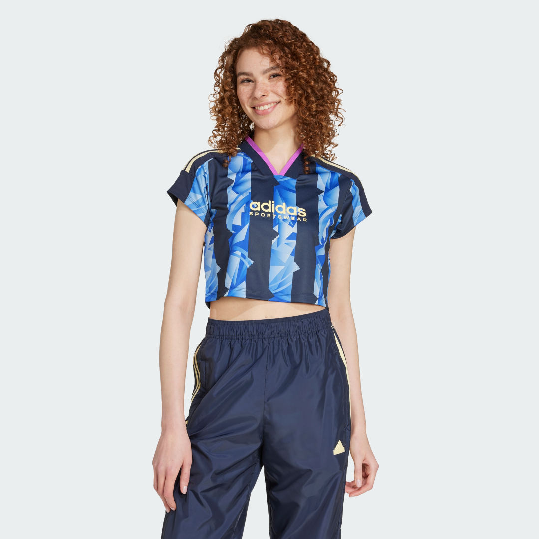 Crop Top adidas Performance Tiro Cropped Soccer Jersey Modrá | IX3728, 0