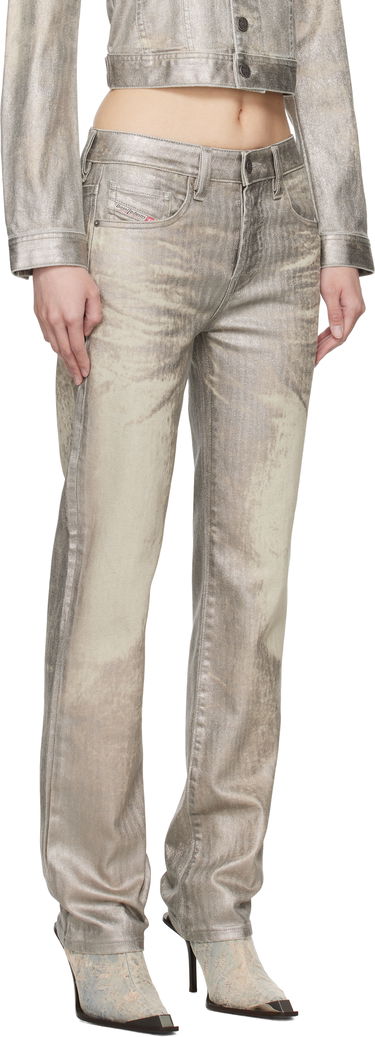 Džínsy Diesel Metallic Straight Jeans Metalická | A14797 0CBCZ, 1