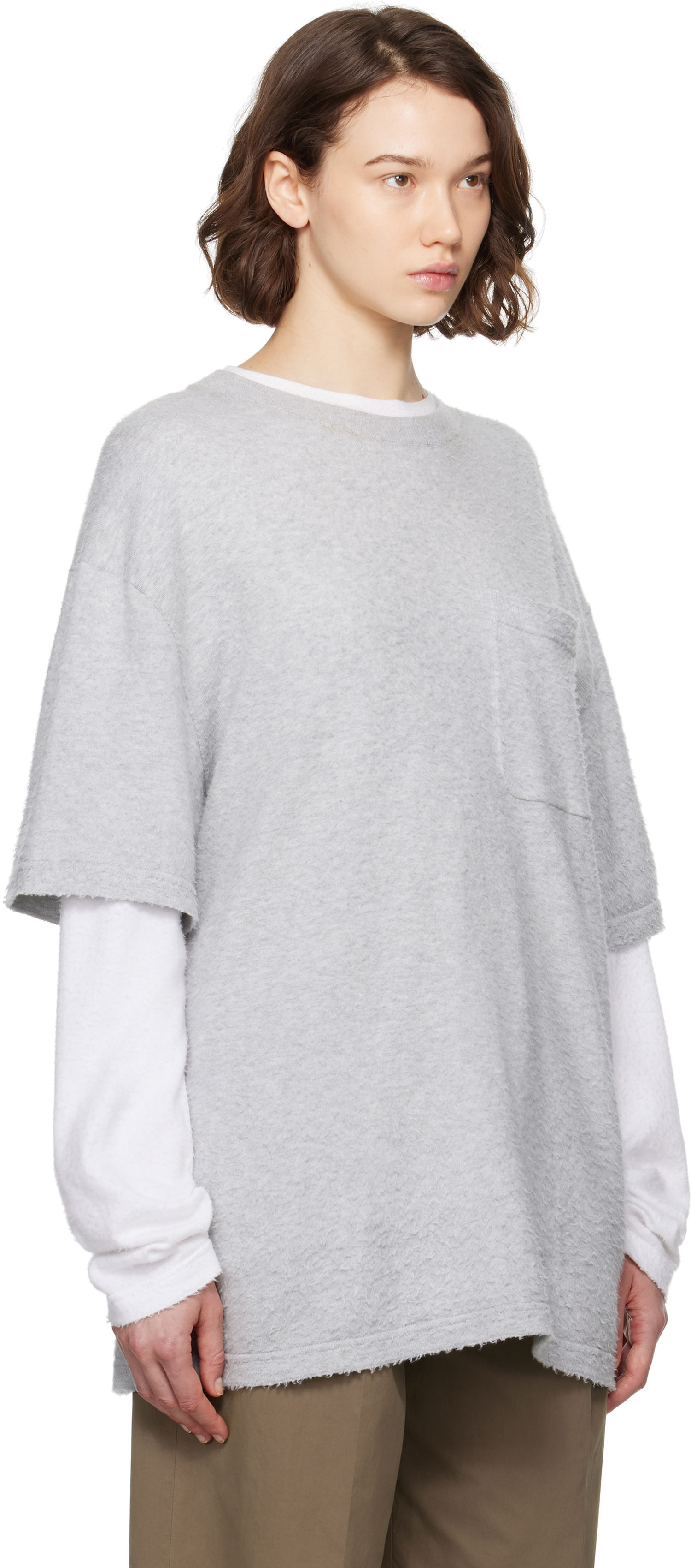 Sveter The Row The Row Kaddy Pocket T-Shirt Šedá | 8943-Y916, 1