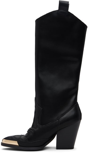 Tenisky a topánky Versace Versace Jeans Couture Logo Plaque Tall Boots Čierna | E79VA3S12_EZPB68, 2